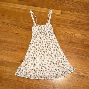 Abercrombie & Fitch White Mini Dress with Orange Floral Print
